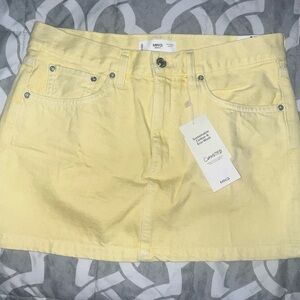 Brand new tags attached MANGO denim yellow mini skirt